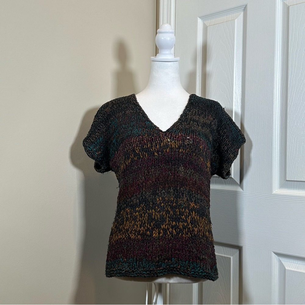 Kenneth Stevens Crochet multicolor top